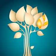 Abstract autumn paper tree