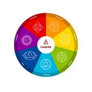 Color chakra scheme on white background N2