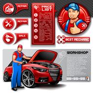 Car repair infographics