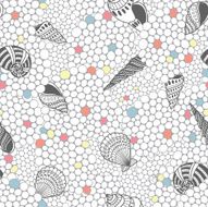 Shells and sand seamless pattern N2