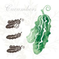 Cucumber icons set