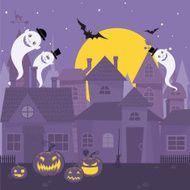 Halloween night town