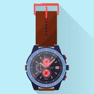 Flat luxury watches illustration