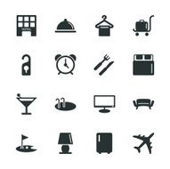 Hotel Silhouette Icons N2
