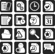 Silhouette Organizer communication and connection icons N2