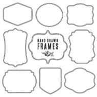Set of vintage blank frames and labels N3