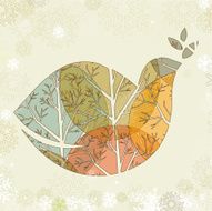 Nature vintage dove of peace