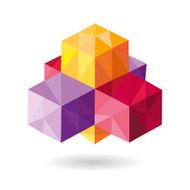 Abstract geometric shape isolated on a white backgrounds vector illustration N13