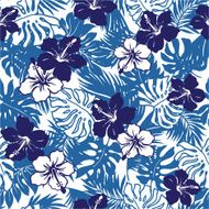flower and tropical leaf N7