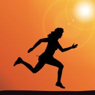 Vector silhouette of a woman N2145