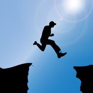 Vector silhouette of a man N1172