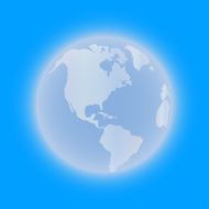 Vector silhouette of the globe N7