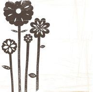 Flowers with grunge effect