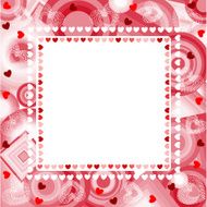 Heart Shaped Pink Frame With Circles