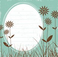 Vintage Flower Postcard - Copy Space