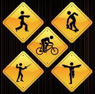 Yellow Signs - Different Sports N5