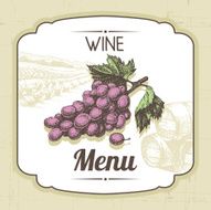 Vintage wine menu background