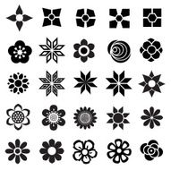 flower vector set