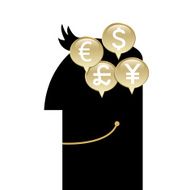 Financial symbol concept
