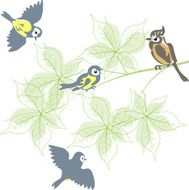Birds and branch