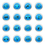 Blue Icons - Telecommunications