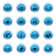 Blue Icons - Retro