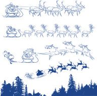 Santa and Deers N6