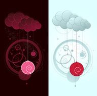 Cloud and xmas graphics