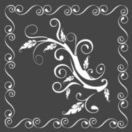 abstract floral frame N12