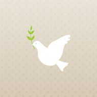 Dove and olive branch