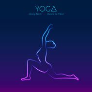 Yoga pose woman&#039;s silhouette N3