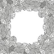 Decorative frame of artistically leaves