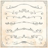 Set of vintage vector dividers N39