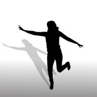 Vector silhouette of a woman N2147