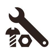 Wrench nut and bolt icon