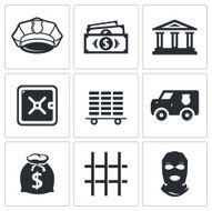 bank icons set N7