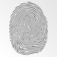 Vector dark fingerprint on gray background