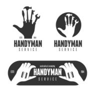 Handyman logos emblems badges in vintage style
