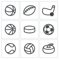 Sports icons set N6