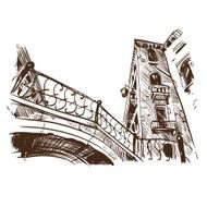 Venice city hand drawn vector illustration N5