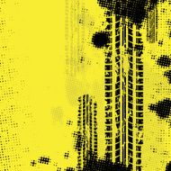 Yellow tire track background N11