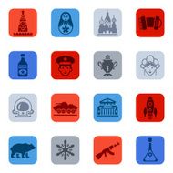 Colorful Russian Icon Set