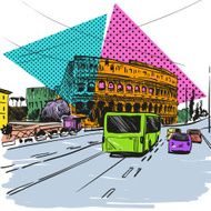 Rome Coliseum hand drawn vector illustration N4