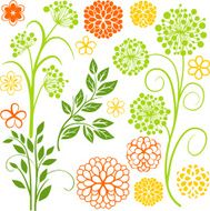 Spring flower bed