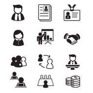 human resource &amp; staff management icons