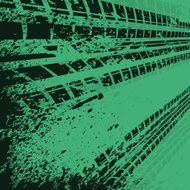 Green tire track background N3