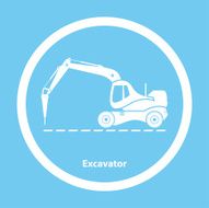 Excavator with hydraulic hammer