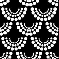 Geometric abstract monochrome seamless pattern with circles N9