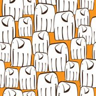 seamless pattern white elephants N2
