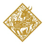 Golden goat papercut 2015